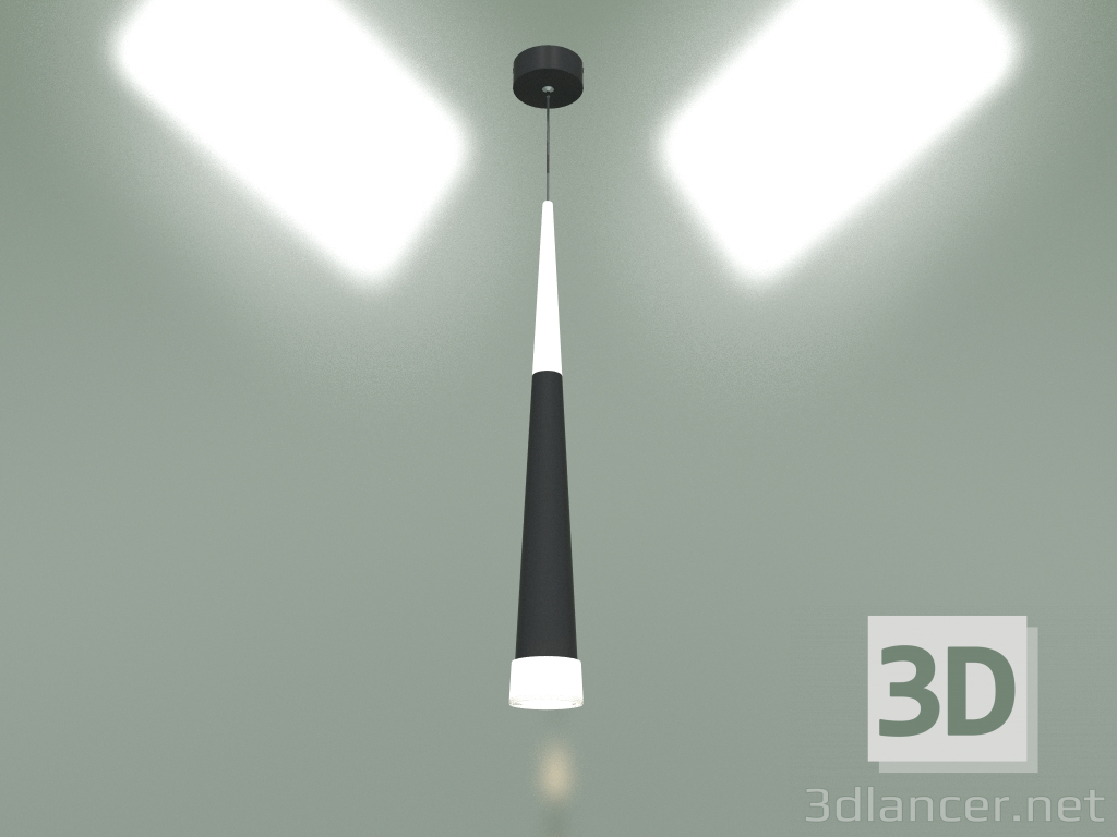 3d model Lámpara colgante LED DLR038 (negro mate) - vista previa