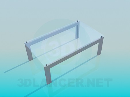 3D Modell Couchtisch aus Glas - Vorschau
