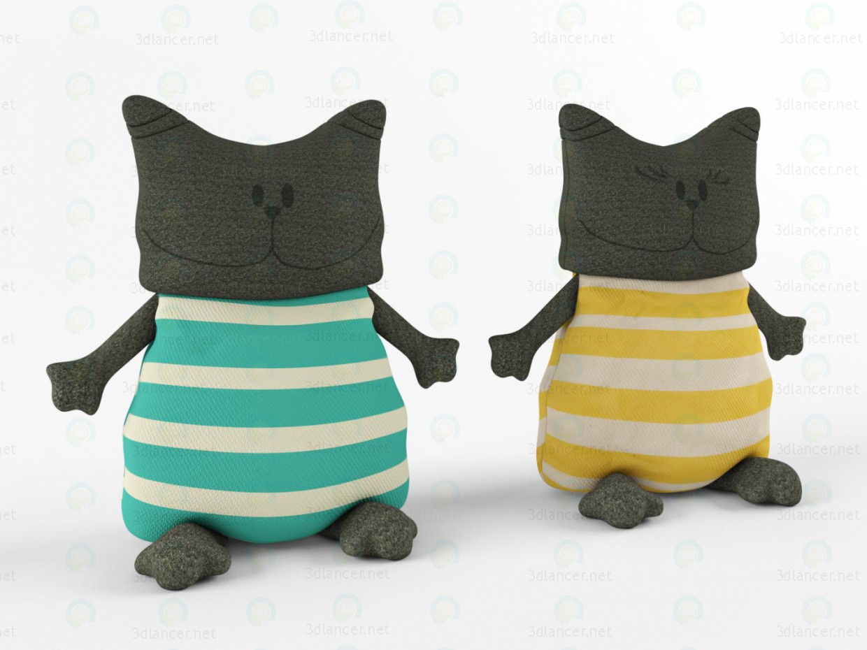 3d model Stuffed Toy Cats - preview
