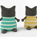 3d model Stuffed Toy Cats - preview