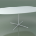 3D Modell Ovaler Tisch 0781 (H 74 - 100 x 182 cm, M02, V12) - Vorschau