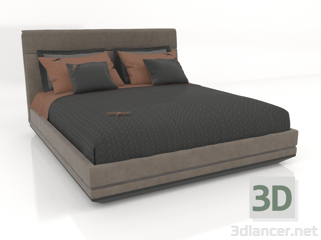 3 डी मॉडल डबल बेड (D601) - पूर्वावलोकन