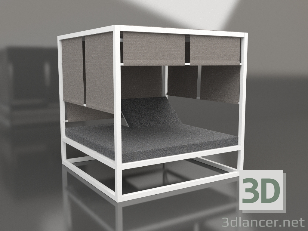 3d model Raised couch (White) - preview