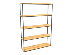 Large rectangular rack (WOOD FLOOR, 120x30x170, 5 shelves)