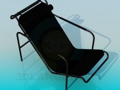 Black metallic chaise