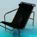 3d model Black metallic chaise - preview