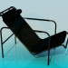 modello 3D Nero metallizzato chaise - anteprima