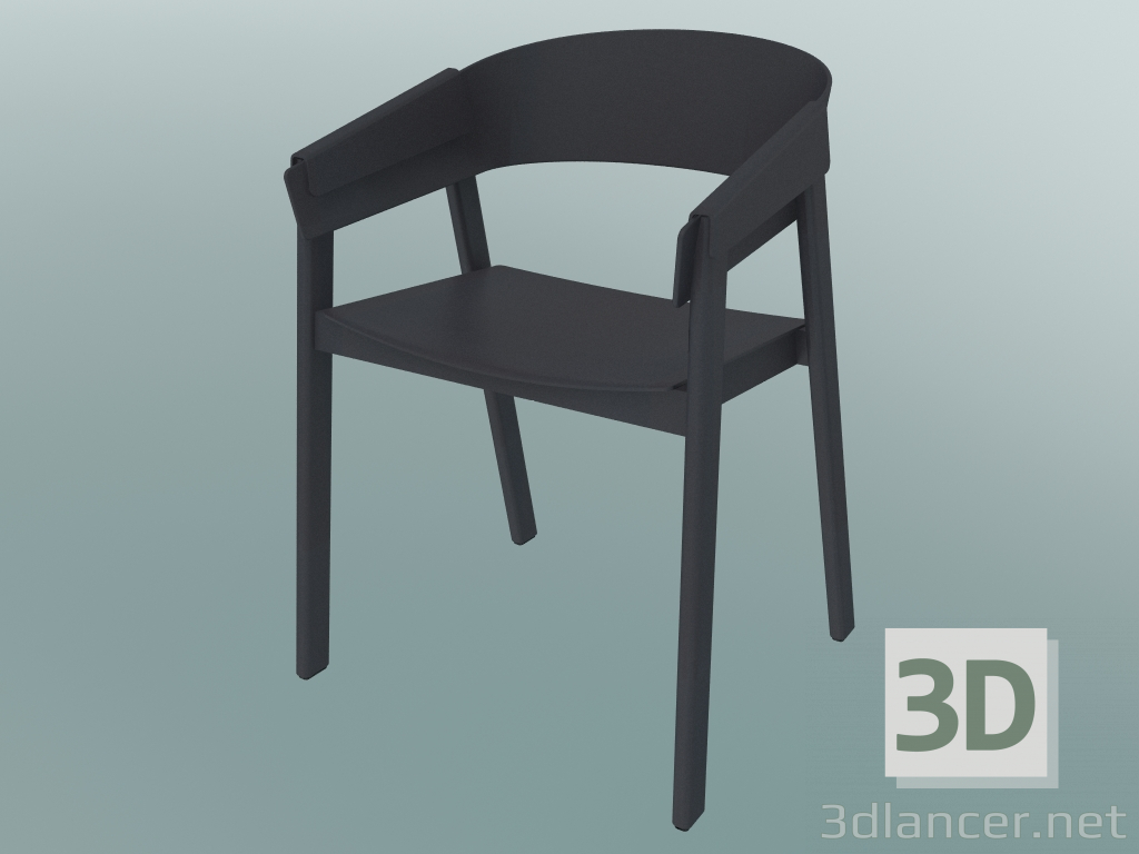 3d model Funda de silla (antracita) - vista previa