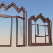 modello 3D Porta e finestra - anteprima