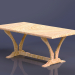 3d Solid wood table model buy - render