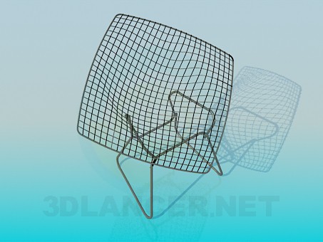 modello 3D Sedia-griglia - anteprima