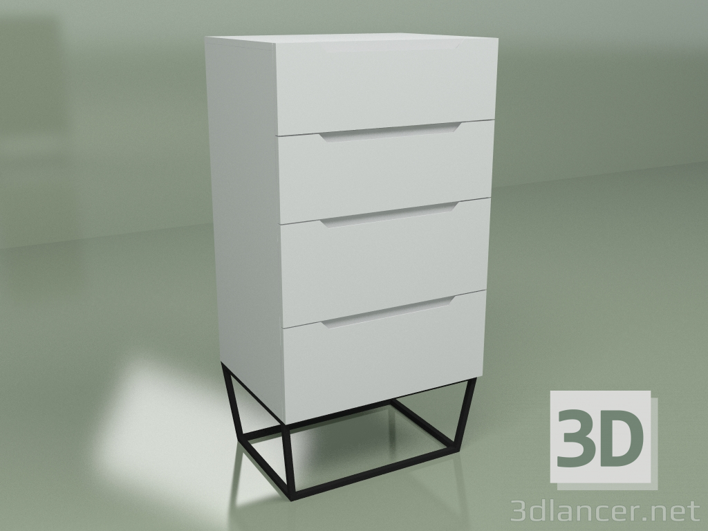 3d model Chest of drawers Harvard height 115 cm - preview