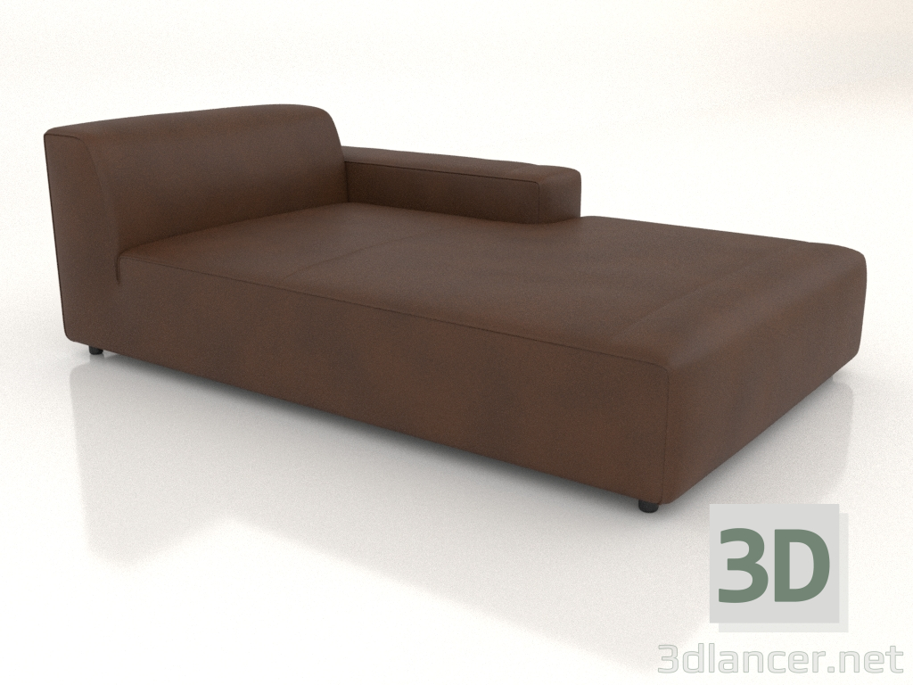 3d model Chaise longue 207 SOLO with a low armrest on the left - preview