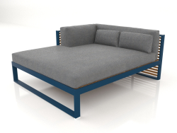 Sofá modular XL, sección 2 izquierda, madera artificial (Gris azul)