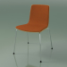 3d model Chair 3934 (4 metal legs, front trim, natural birch) - preview