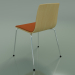 3d model Chair 3934 (4 metal legs, front trim, natural birch) - preview