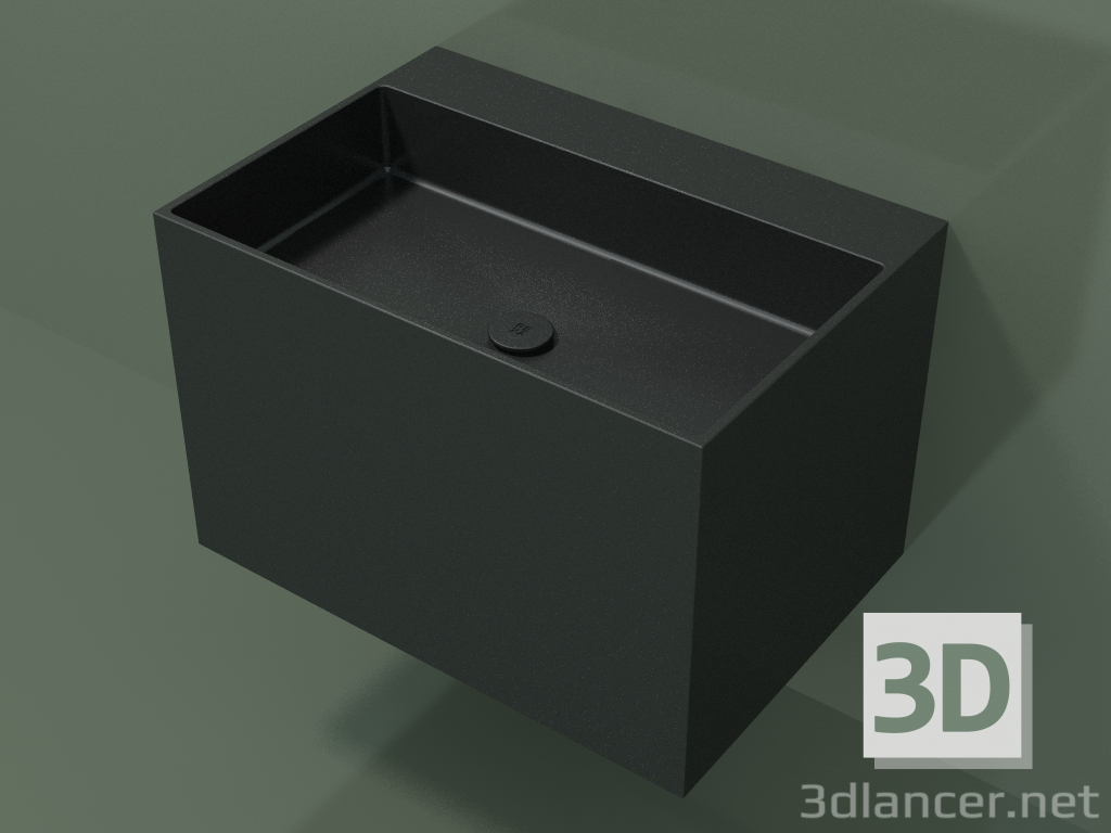modello 3D Lavabo sospeso (02UN43302, Deep Nocturne C38, L 72, P 50, H 48 cm) - anteprima