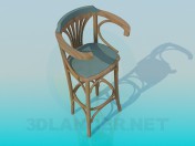 Дерев'яний барний стілець