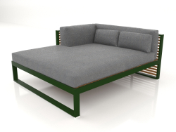 XL modular sofa, section 2 left, artificial wood (Bottle green)
