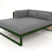 3d model XL modular sofa, section 2 left, artificial wood (Bottle green) - preview