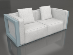 2-seater sofa (Blue gray)