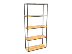 Large rectangular rack (WOOD FLOOR, 80x30x170, 5 shelves)