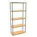 3d model Large rectangular rack (WOOD FLOOR, 80x30x170, 5 shelves) - preview