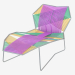 modèle 3D Chaise longue avec structure en métal - preview