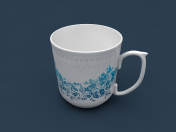 Чашка малая (керамика, рифленый ободок)