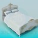 3d модель Ліжко в стилі бароко – превью