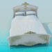 3 डी मॉडल Baroque शैली बिस्तर - पूर्वावलोकन