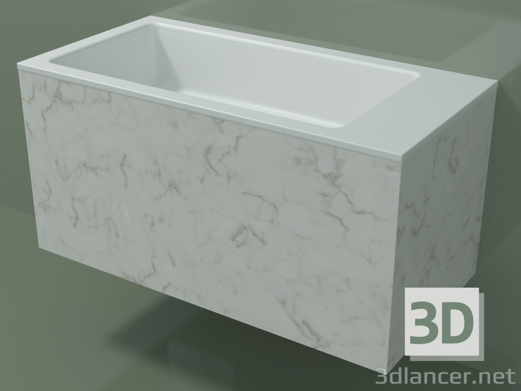 3D Modell Wandwaschbecken (02R142102, Carrara M01, L 72, P 36, H 36 cm) - Vorschau