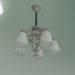 3d model Suspension chandelier 10007-5 (white with gold - clear crystal Strotskis) - preview