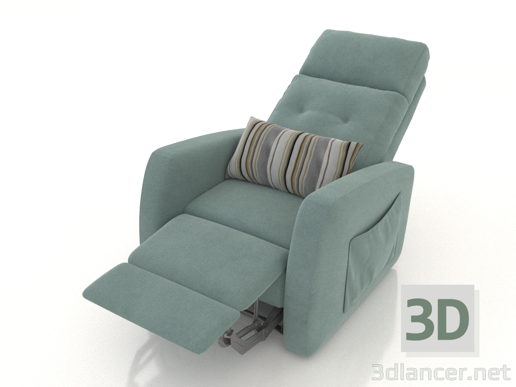 3d model Vegas recliner chair (snow mint) - preview