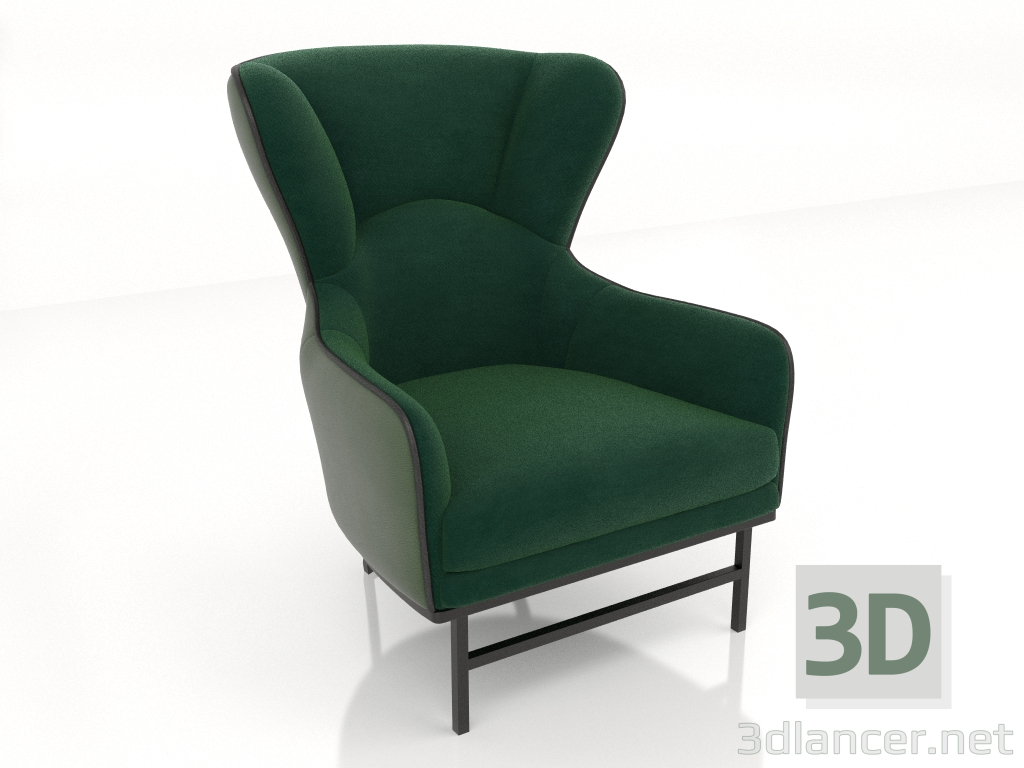 3d модель Бержер кресло (S575) – превью