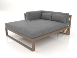 XL modular sofa, section 2 left, artificial wood (Bronze)