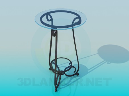 3d модель Кований столик – превью