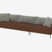 3D modeli Deri kanepeler Üçlü - önizleme