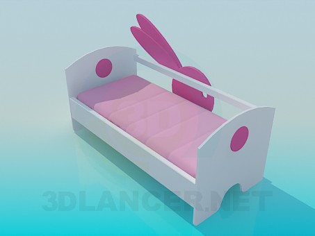 3d модель Дитяче ліжечко – превью