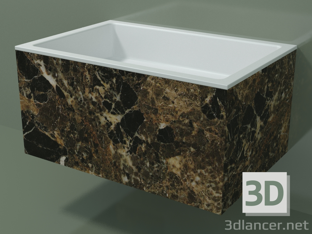 3d model Wall-mounted washbasin (02R142301, Emperador M06, L 72, P 48, H 36 cm) - preview