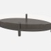 modello 3D Arte caffè ovale tavolo Deco faust z02 - anteprima