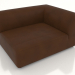 modello 3D Modulo divano angolare asimmetrico sinistro (opzione 2) - anteprima