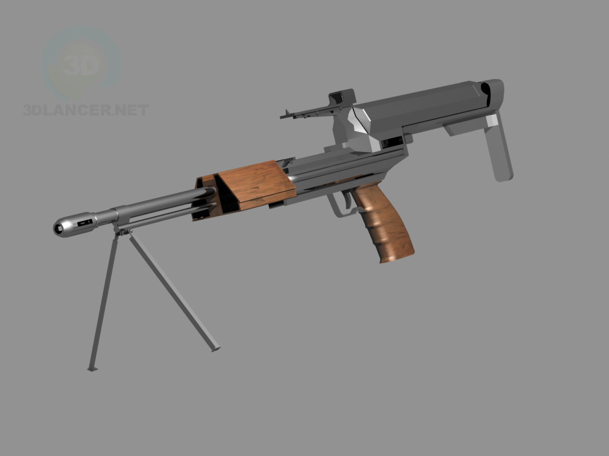 3d model rifle de asalto - vista previa