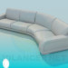 3d model Corner leather sofa - preview