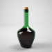 3D şişe şarap mantar ile modeli satın - render