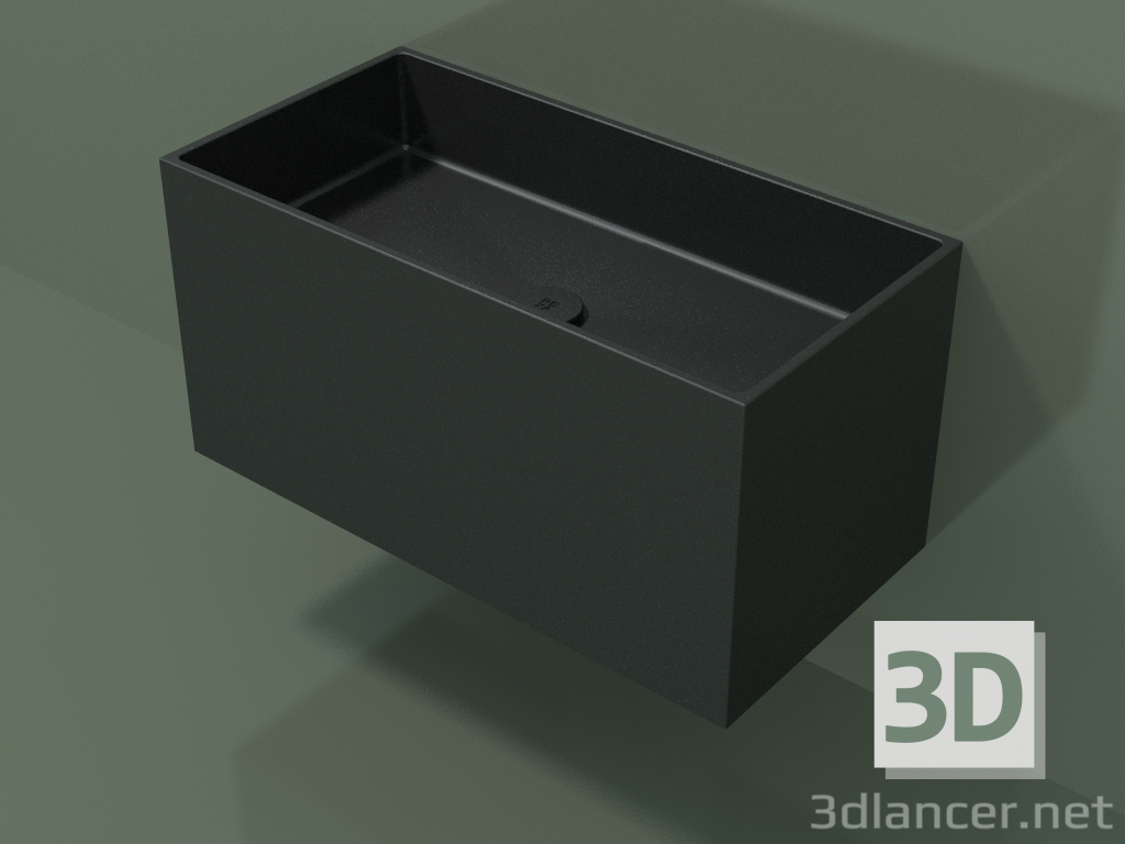3D modeli Duvara monte lavabo (02UN42101, Deep Nocturne C38, L 72, P 36, H 36 cm) - önizleme