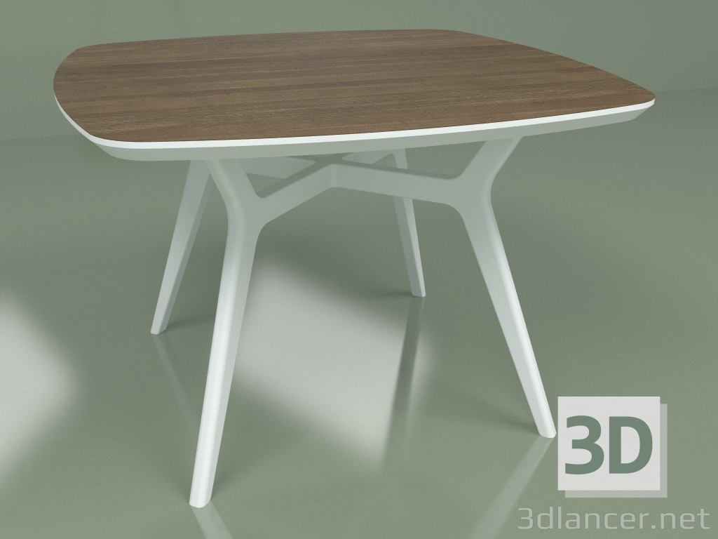 3 डी मॉडल डाइनिंग टेबल लार्स वॉलनट (सफेद, 1100x1100) - पूर्वावलोकन