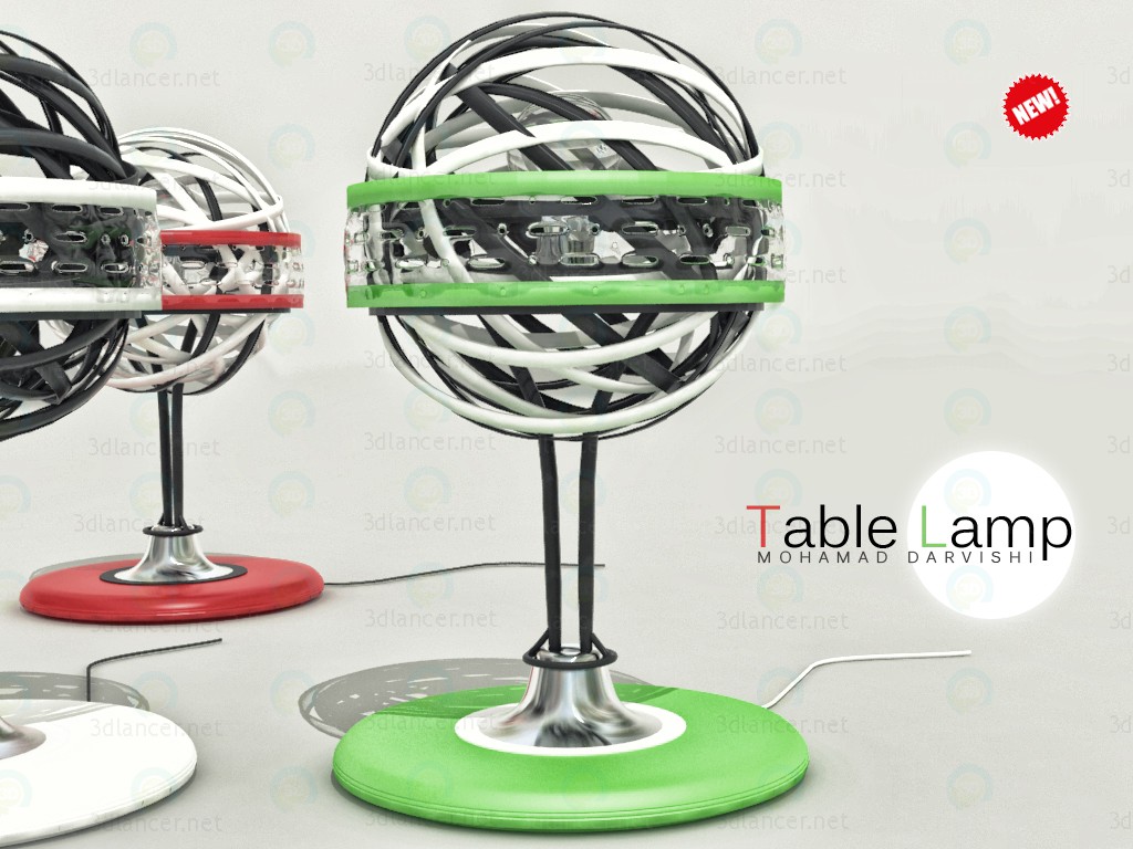 3 डी टेबल लैंप मॉडल खरीद - रेंडर