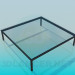 3d model Coffee table with glass top - preview