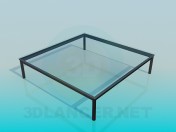 Coffee table with glass top